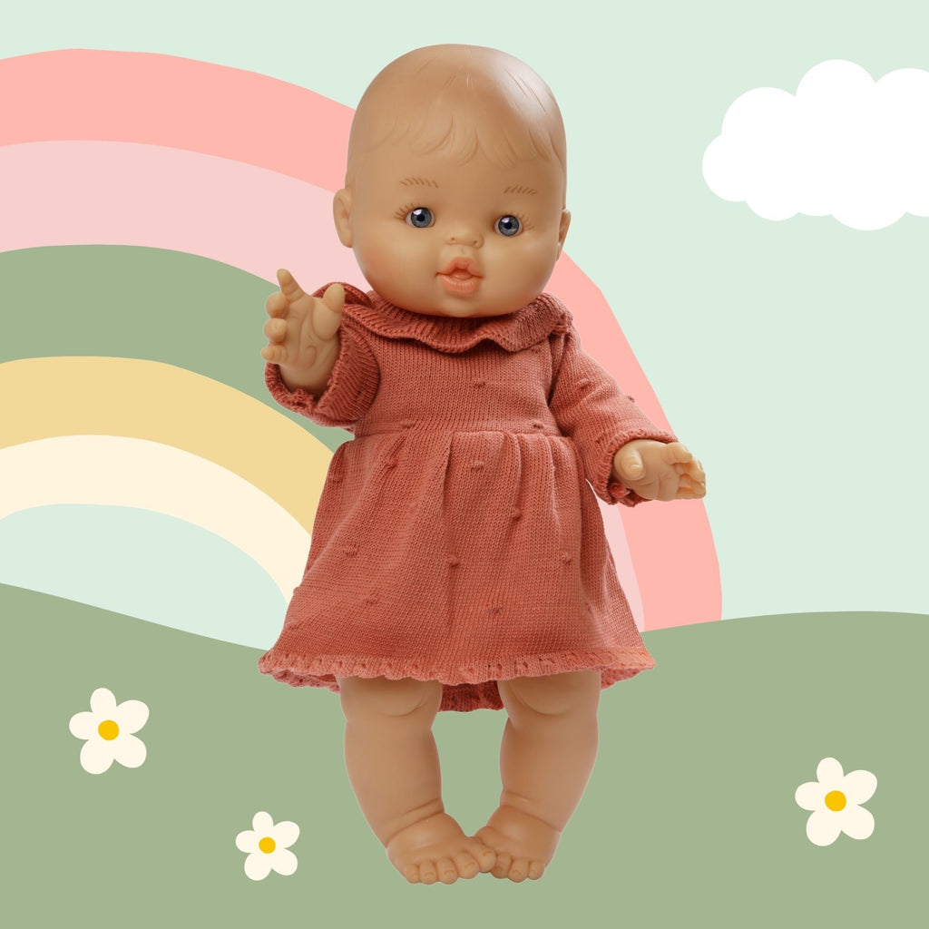 Puppe Set Bio Strickkleid Mädchen 34 cm - Sausebrause Shop