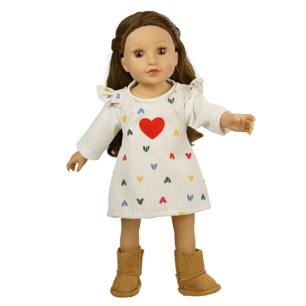 Puppenstiefel Wildleder Optik Gr. 38 - 45 cm - Sausebrause Shop