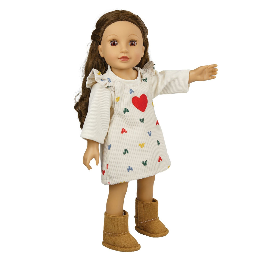 Puppenstiefel Wildleder Optik Gr. 38 - 45 cm - Sausebrause Shop