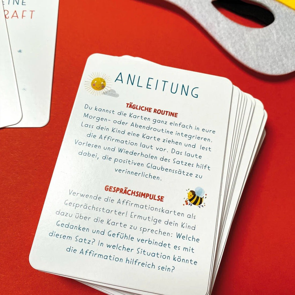 Rüsselfuchs 40 Affirmationskarten – Kinder Achtsamkeit & Selbstwert (DIN A7) - Sausebrause Shop