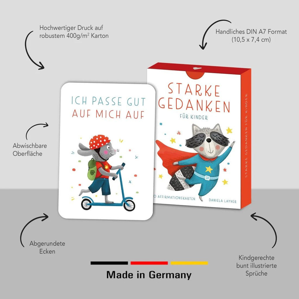 Rüsselfuchs 40 Affirmationskarten – Kinder Achtsamkeit & Selbstwert (DIN A7) - Sausebrause Shop