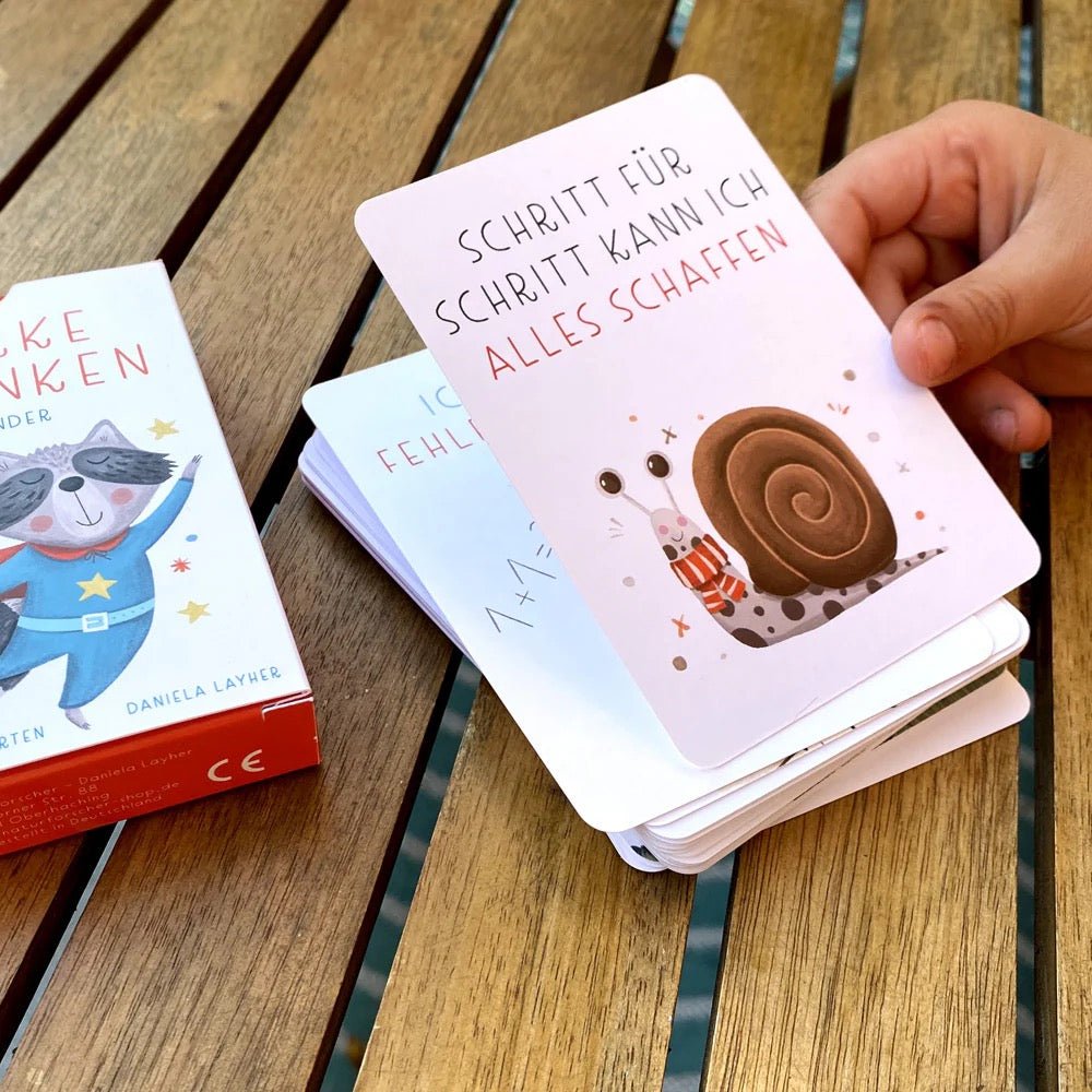 Rüsselfuchs 40 Affirmationskarten – Kinder Achtsamkeit & Selbstwert (DIN A7) - Sausebrause Shop