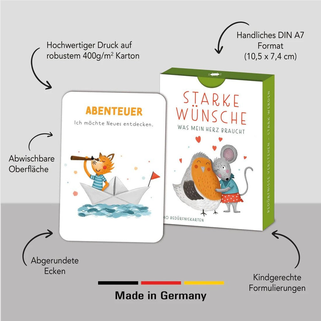 Rüsselfuchs 40 Bedürfniskarten – Kinder Achtsamkeit & Emotion (DIN A7) - Sausebrause Shop