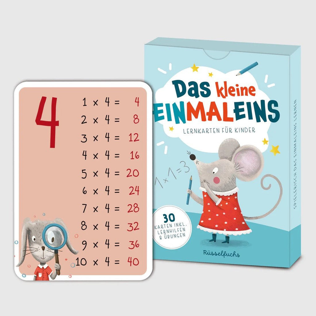 Rüsselfuchs Einmaleinskarten 1–10 – 30 handgezeichnete Lernkarten A6 - Sausebrause Shop