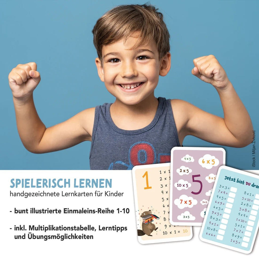 Rüsselfuchs Einmaleinskarten 1–10 – 30 handgezeichnete Lernkarten A6 - Sausebrause Shop