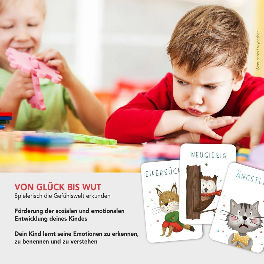 Rüsselfuchs Gefühlskarten Kinder – 40 Emotionskarten, Tiere - Sausebrause Shop