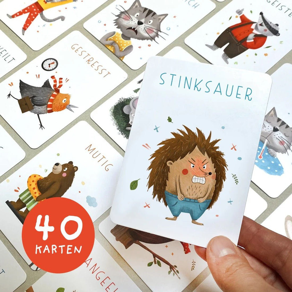 Rüsselfuchs Gefühlskarten Kinder – 40 Emotionskarten, Tiere - Sausebrause Shop