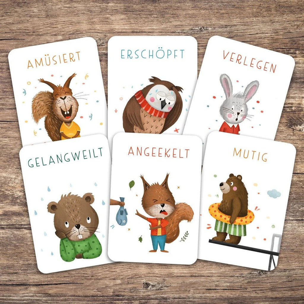 Rüsselfuchs Gefühlskarten Kinder – 40 Emotionskarten, Tiere - Sausebrause Shop