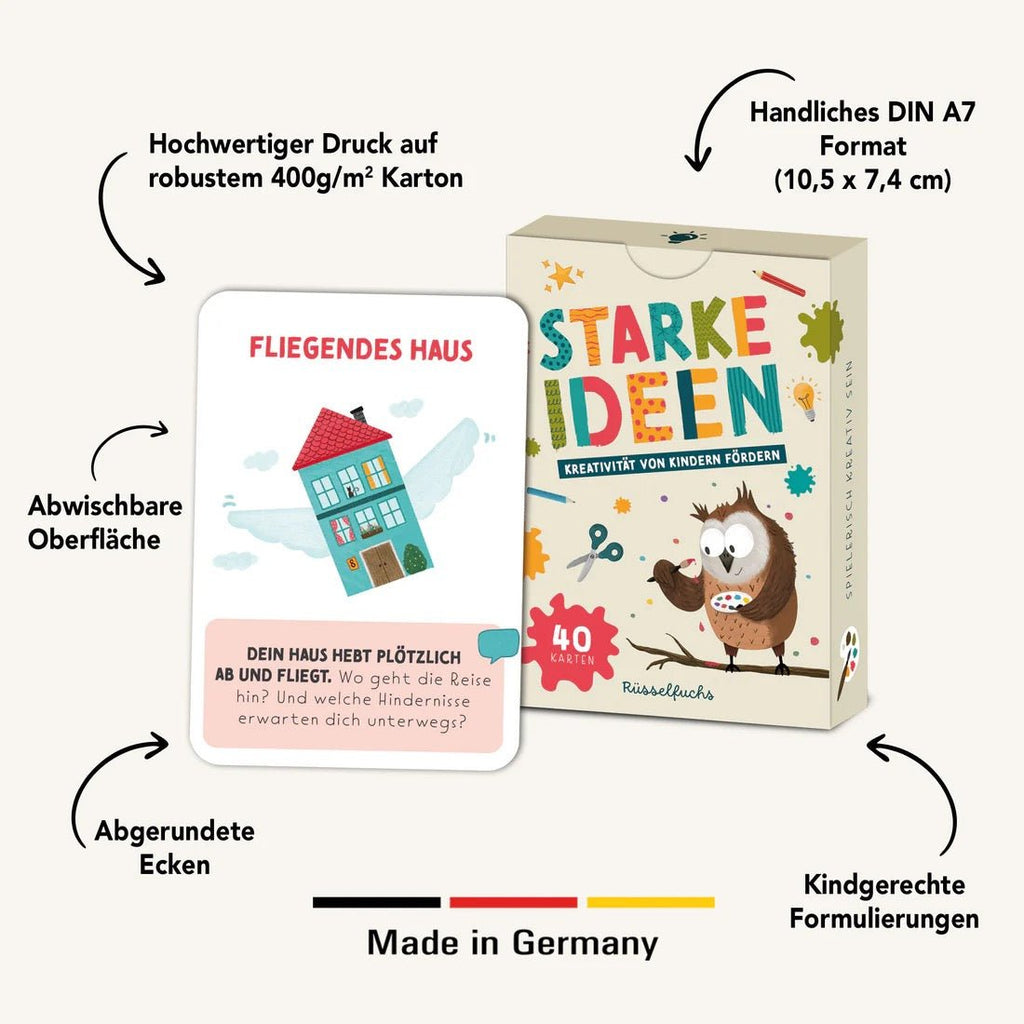 Rüsselfuchs Kreativitätskarten für Kinder – Ideen & Aufgaben - Sausebrause Shop