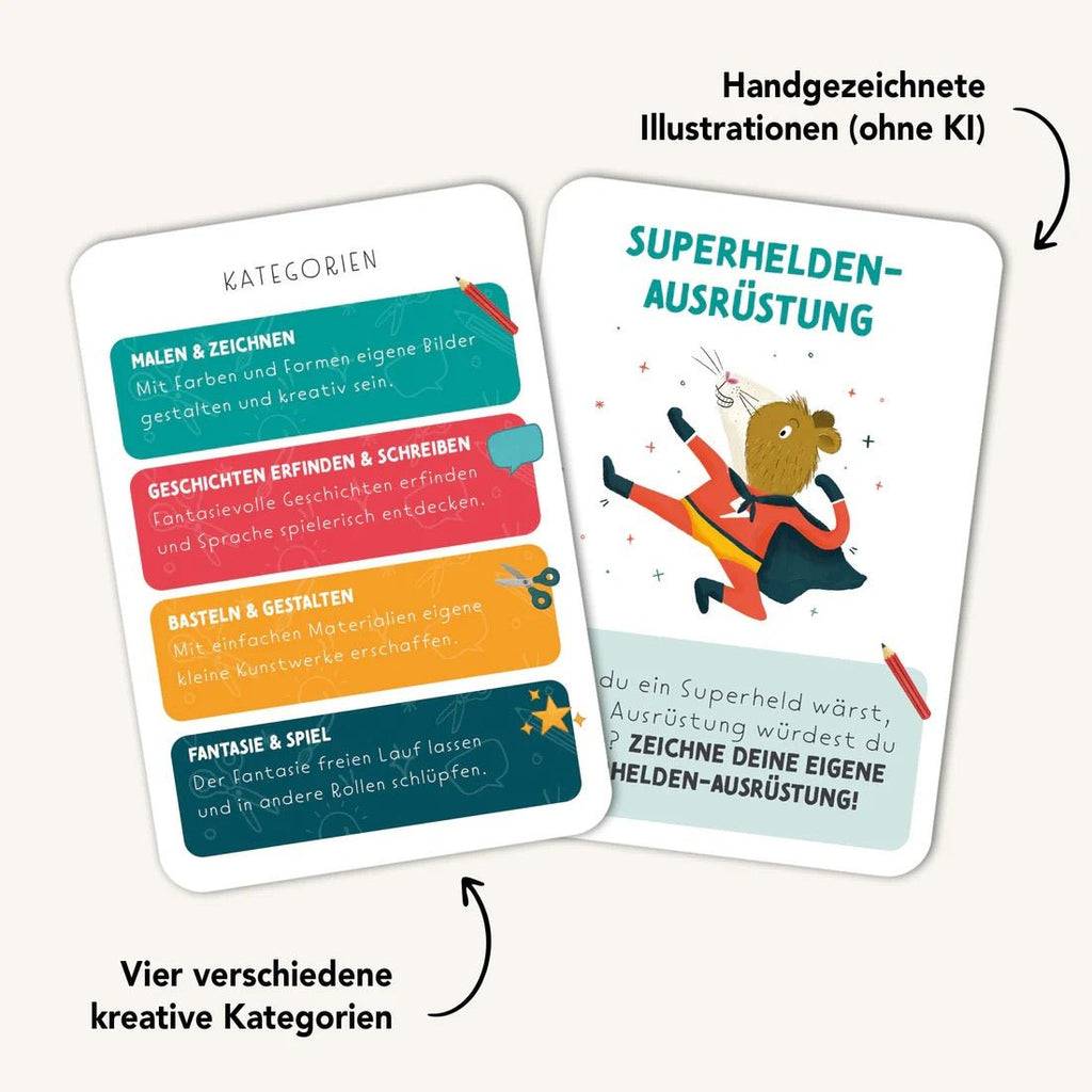 Rüsselfuchs Kreativitätskarten für Kinder – Ideen & Aufgaben - Sausebrause Shop