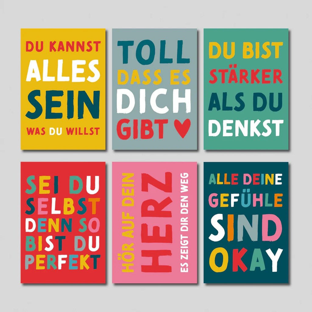 Rüsselfuchs Mutmacher - Kartenset BUNT – 10 ermutigende Postkarten (DIN A6) - Sausebrause Shop