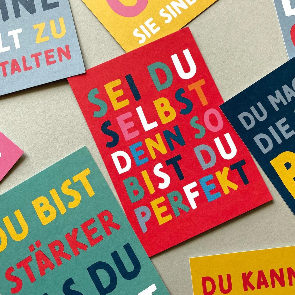 Rüsselfuchs Mutmacher - Kartenset BUNT – 10 ermutigende Postkarten (DIN A6) - Sausebrause Shop