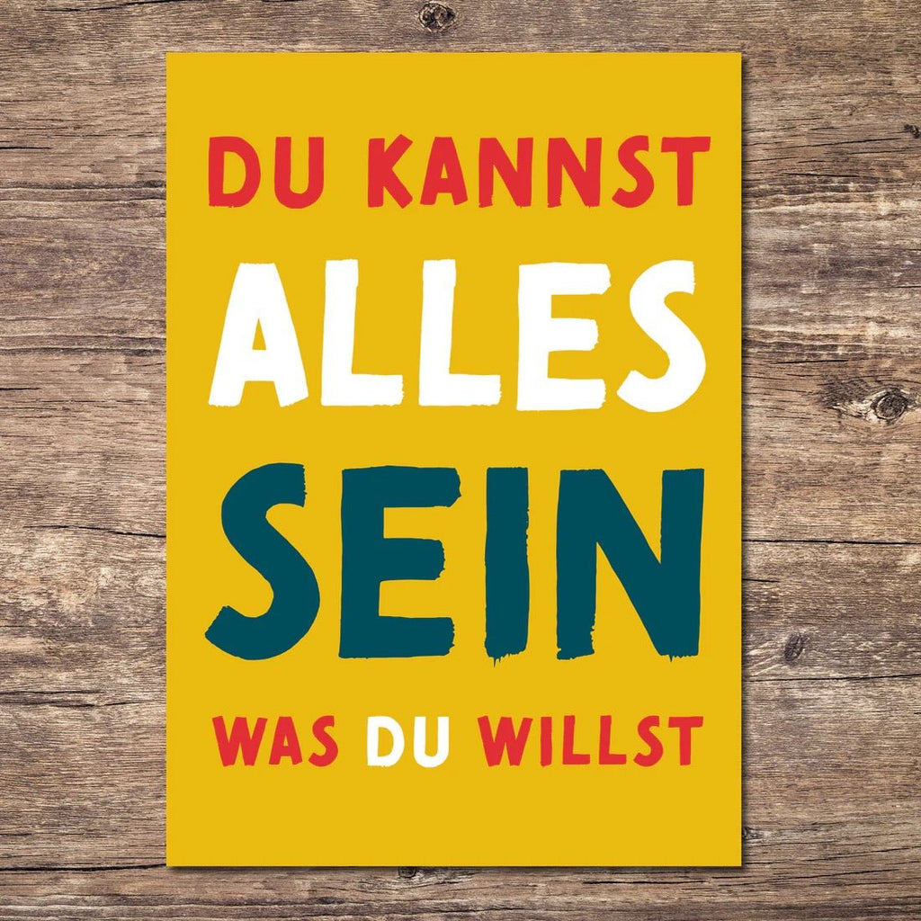 Rüsselfuchs Mutmacher Postkarte Du kannst alles sein, was du willst A6 - Sausebrause Shop