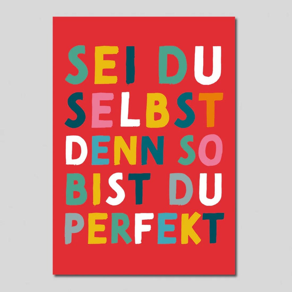 Rüsselfuchs Mutmacher Postkarte Sei du selbst, denn so bist du perfekt A6 - Sausebrause Shop