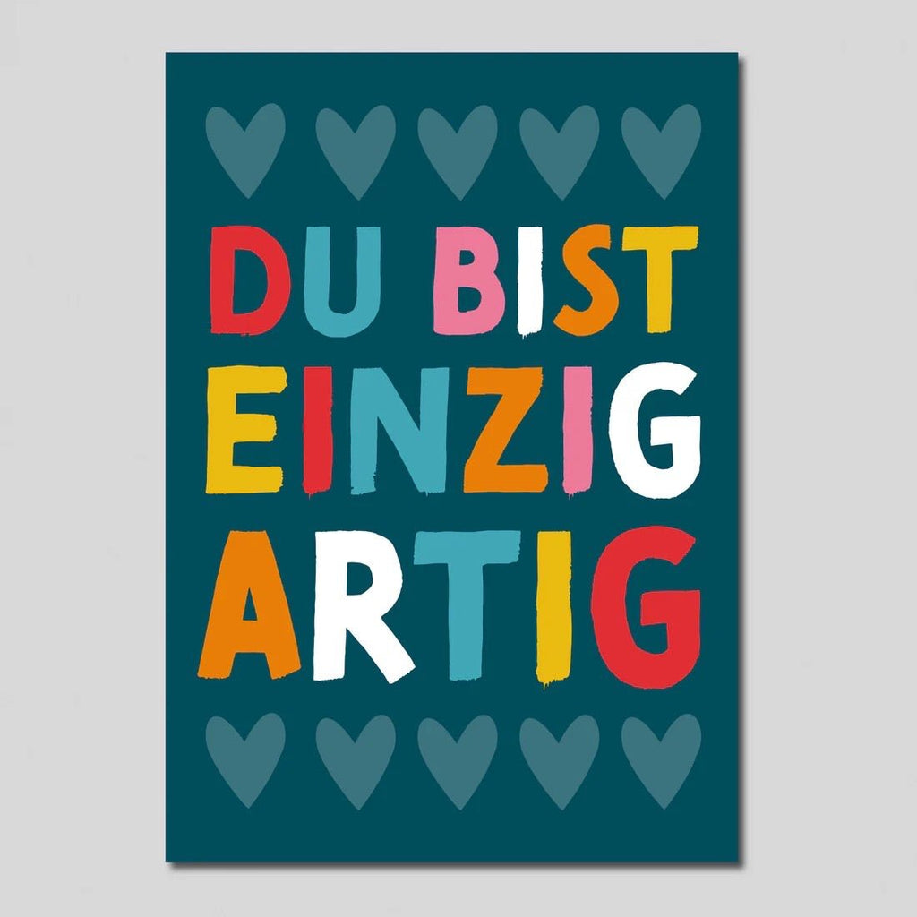 Rüsselfuchs Postkarte „Du bist einzigartig“ – Mutmacherkarte DIN A6 - Sausebrause Shop