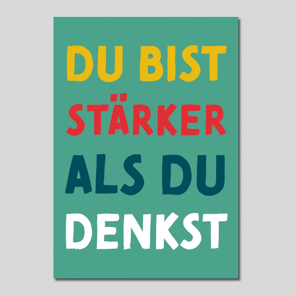 Rüsselfuchs Postkarte „Du bist stärker, als du denkst“ – Mutmacherkarte DIN A6 - Sausebrause Shop
