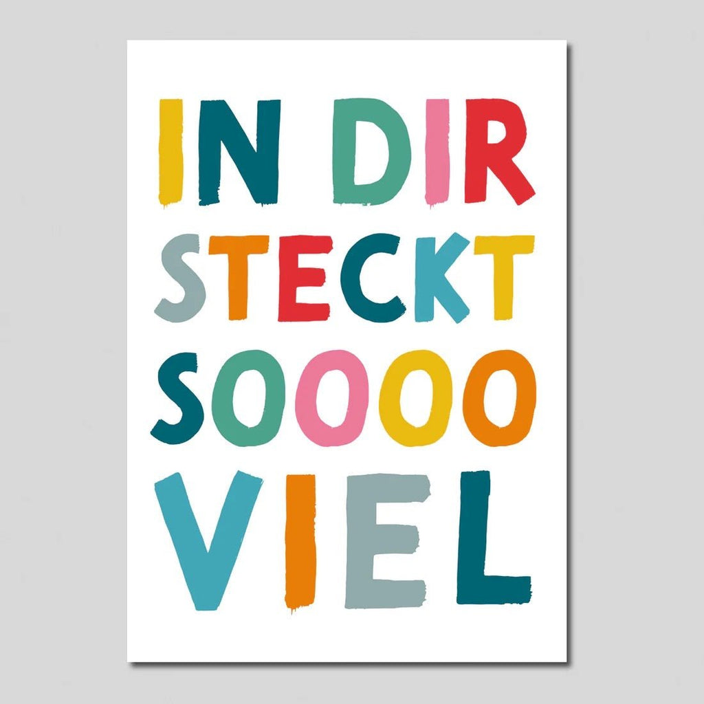 Rüsselfuchs Postkarte „In dir steckt sooo viel“ – Mutmacherkarte DIN A6 - Sausebrause Shop