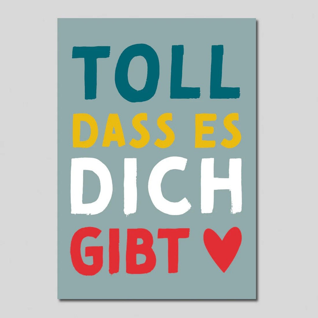 Rüsselfuchs Postkarte „Toll, dass es dich gibt“ – Mutmacherkarte DIN A6 - Sausebrause Shop