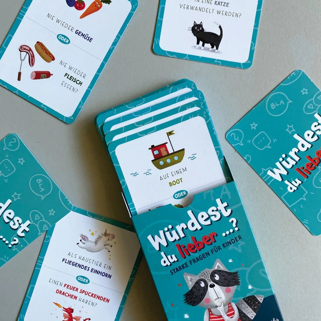 Rüsselfuchs Spiel „Würdest du lieber…?“ – Fragen für Kinder - Sausebrause Shop
