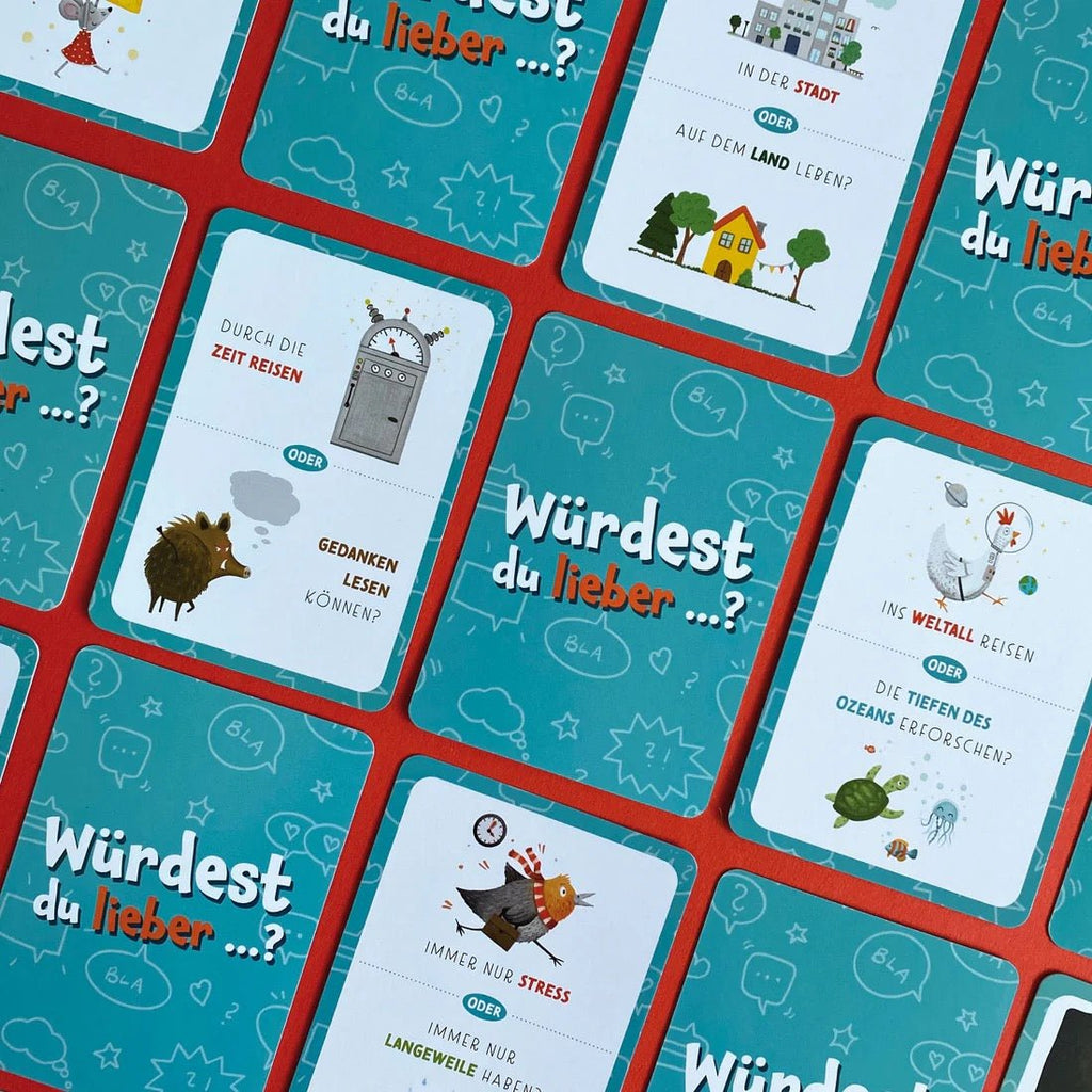 Rüsselfuchs Spiel „Würdest du lieber…?“ – Fragen für Kinder - Sausebrause Shop