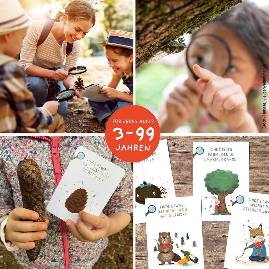 Rüsselfuchs Wald - Schatzsuche – 40 handgezeichnete Suchkarten A7 (ab 3 J.) - Sausebrause Shop