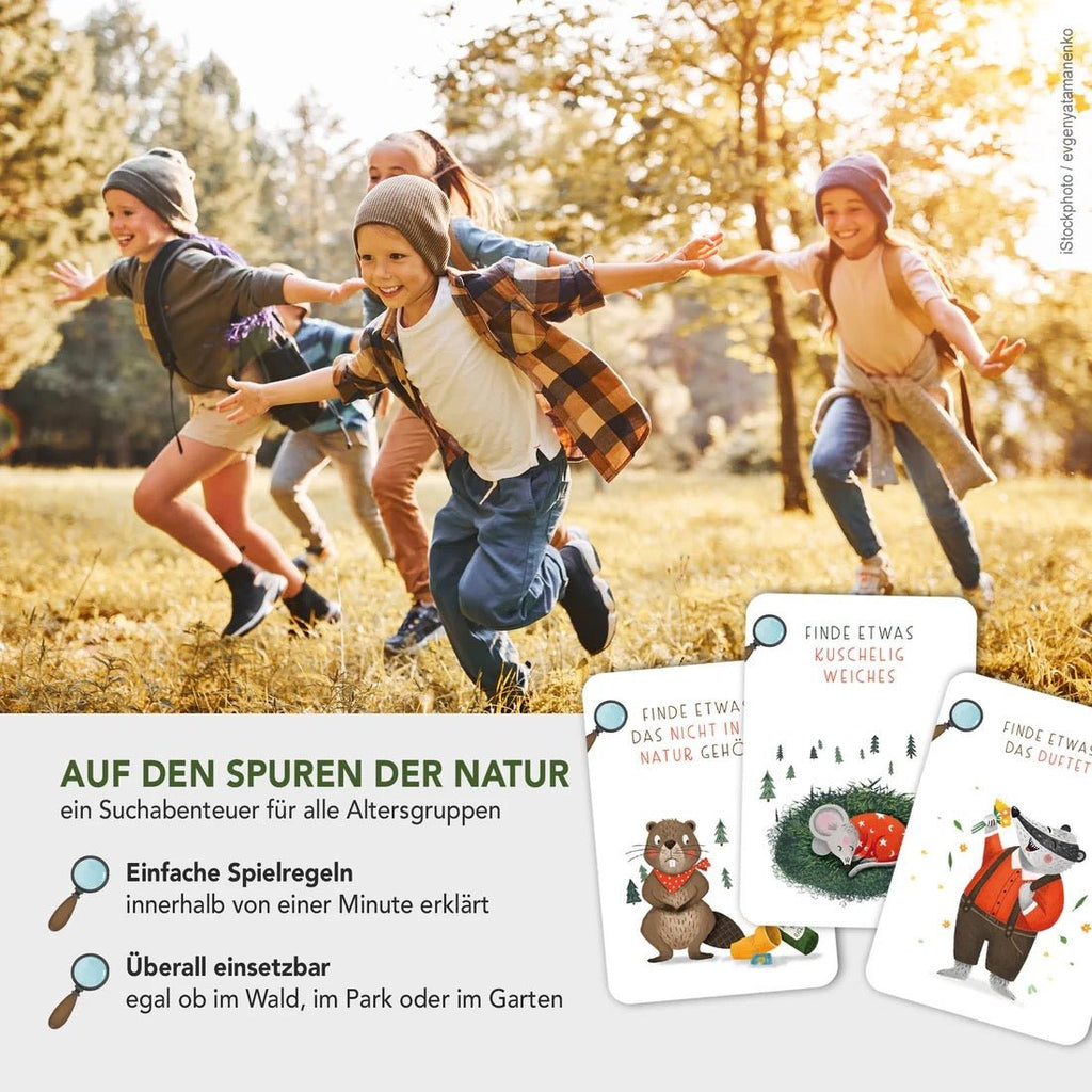 Rüsselfuchs Wald - Schatzsuche – 40 handgezeichnete Suchkarten A7 (ab 3 J.) - Sausebrause Shop