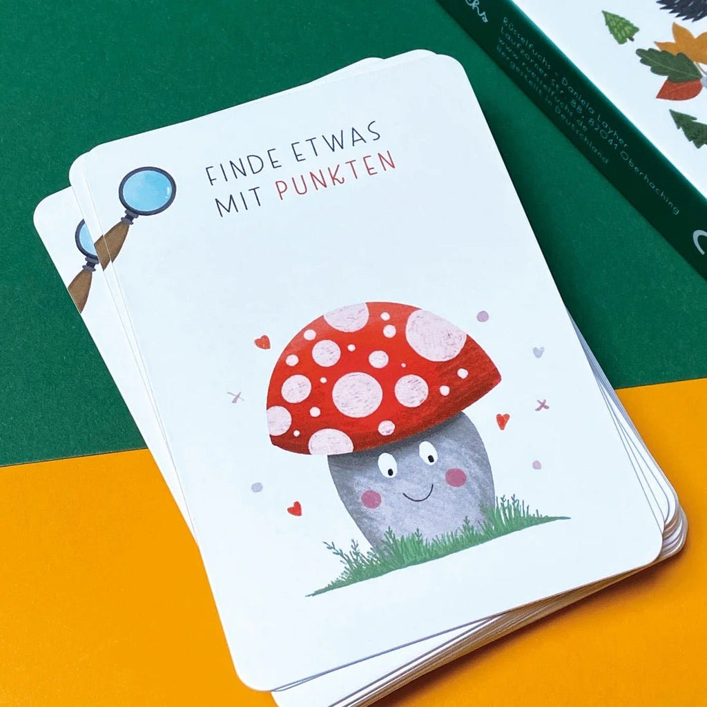 Rüsselfuchs Wald - Schatzsuche – 40 handgezeichnete Suchkarten A7 (ab 3 J.) - Sausebrause Shop