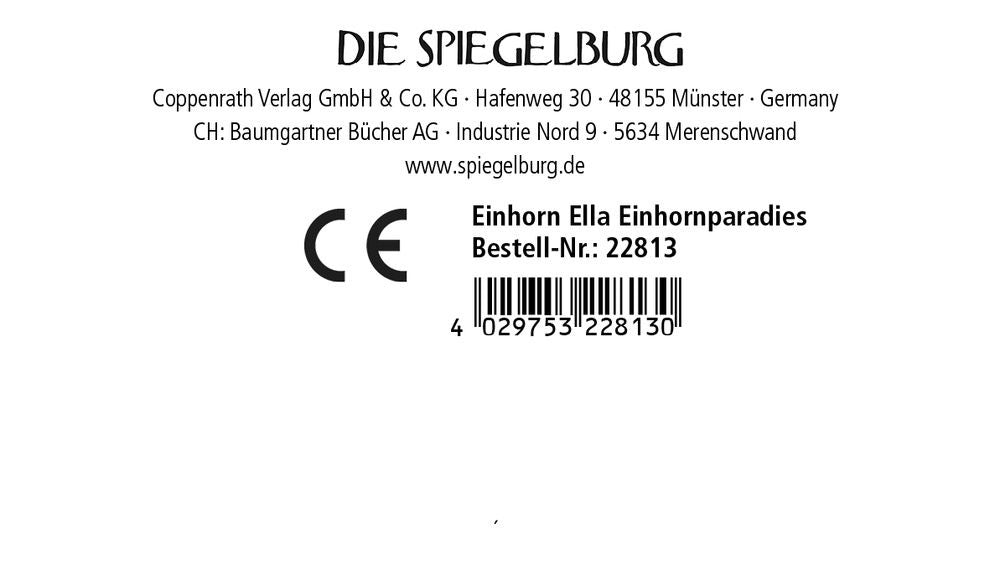 Spiegelburg Einhorn Ella Einhorn Paradies Plüsch Einhorn 27 cm - Sausebrause Shop