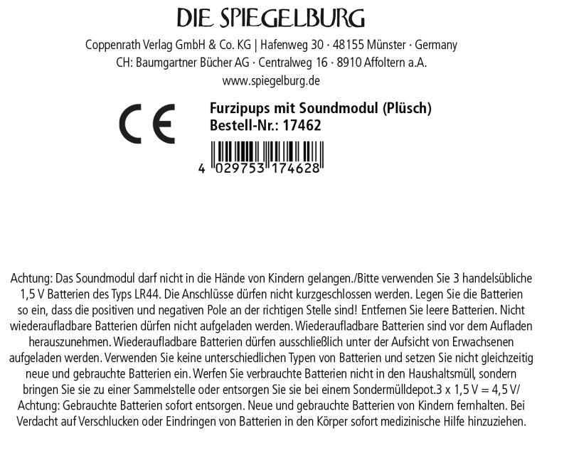 Spiegelburg Furzipups Soundplüsch Knatterdrache ca 28 cm - Sausebrause Shop