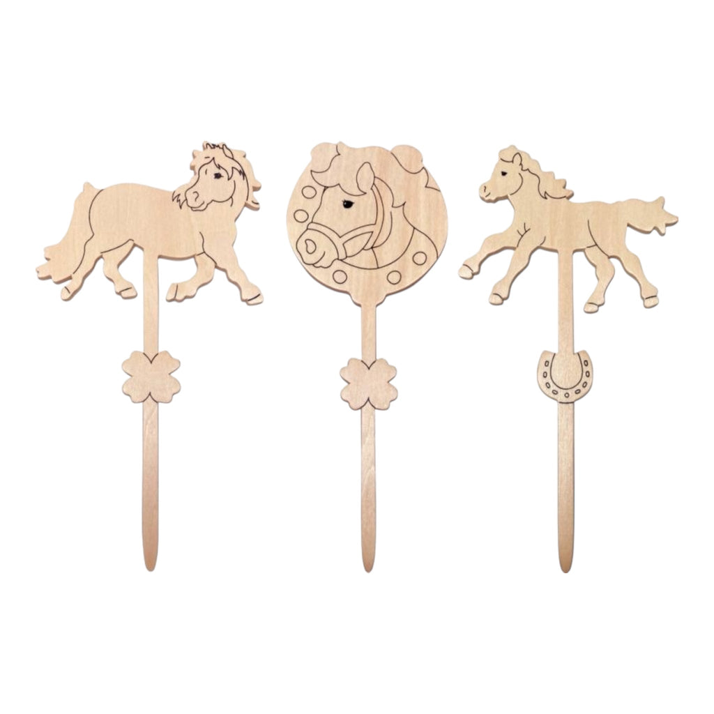 Spiegelburg Holzponys zum Bemalen Mini Künstler Set - Sausebrause Shop