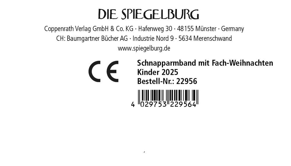 Spiegelburg Schnapparmband mit Fach Wintertiere im Weihnachtswald - Sausebrause Shop