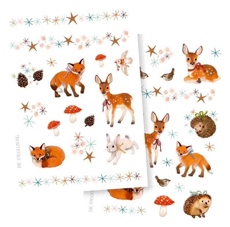 Spiegelburg Tattoos Wintertiere im Weihnachtswald - Sausebrause Shop