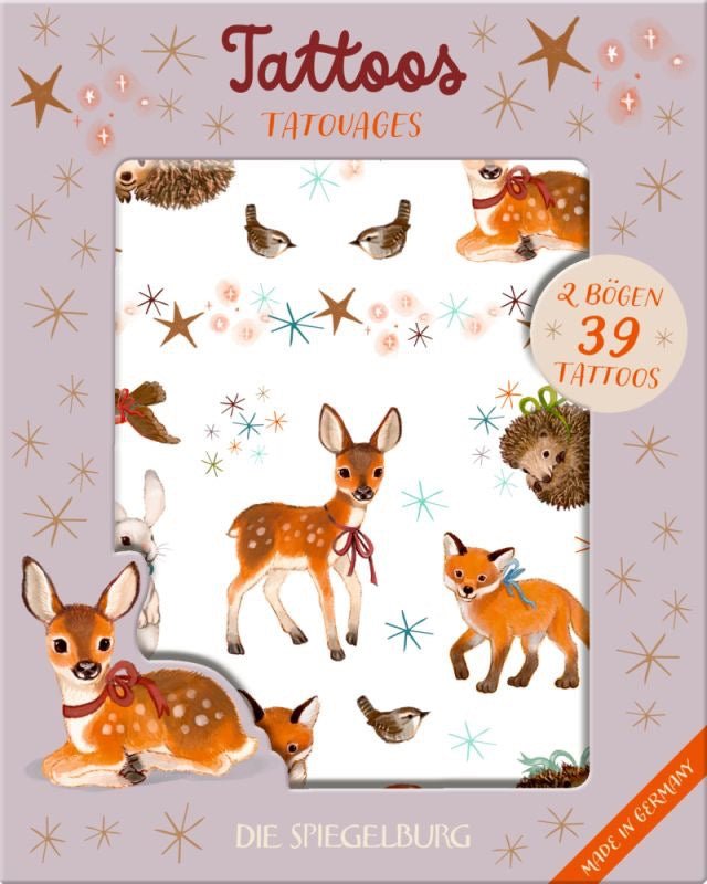 Spiegelburg Tattoos Wintertiere im Weihnachtswald - Sausebrause Shop