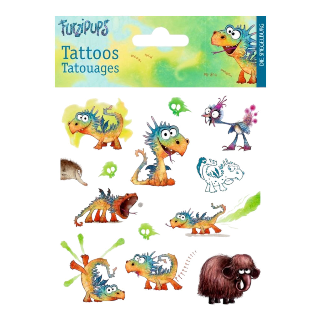 Tattoos Furzipups – temporäre Kindertattoos 11,5 × 16 cm - Sausebrause Shop
