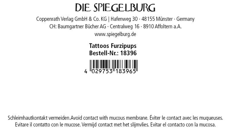 Tattoos Furzipups – temporäre Kindertattoos 11,5 × 16 cm - Sausebrause Shop