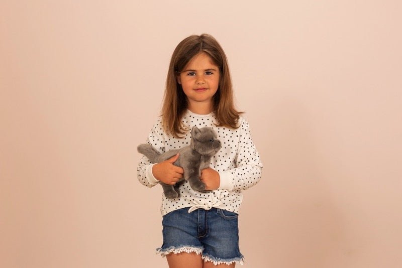 Teddy Hermann Karthäuserkatze stehend 20 cm - Sausebrause Shop