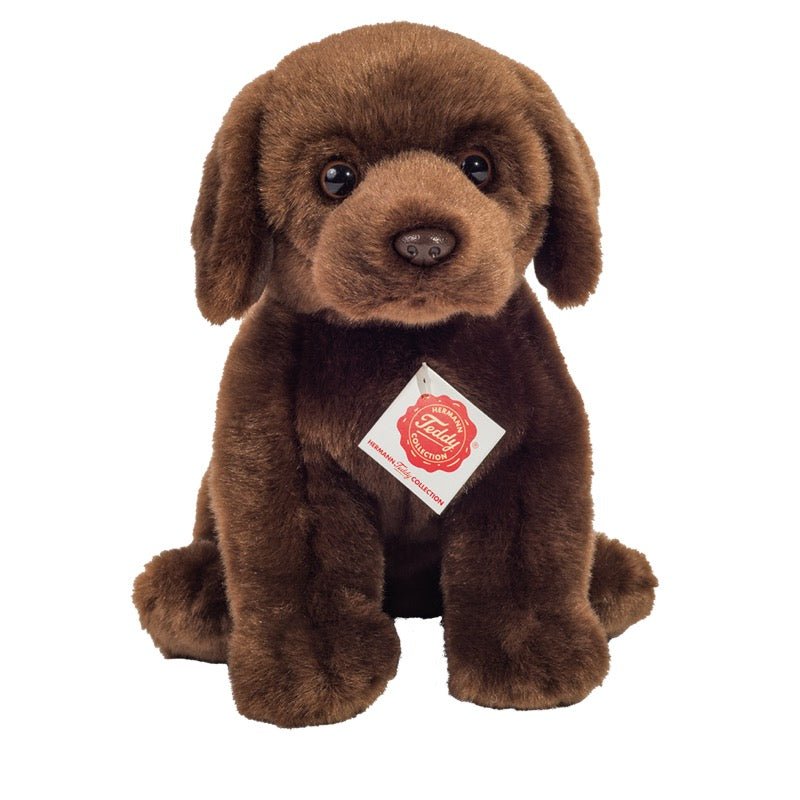 Teddy Hermann Labrador sitzend dunkelbraun 25 cm - Sausebrause Shop