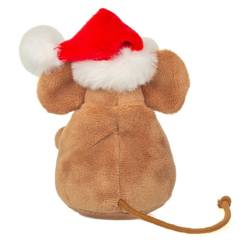Teddy Hermann – Weihnachtsmaus mit Kranz 11 cm – Plüschtier - Sausebrause Shop