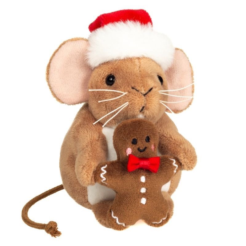 Teddy Hermann Weihnachtsmaus mit Lebkuchenmann 11 cm - Sausebrause Shop