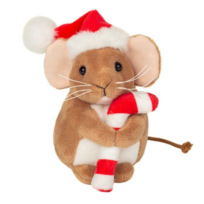 Teddy Hermann Weihnachtsmaus mit Zuckerstange 11 cm - Sausebrause Shop