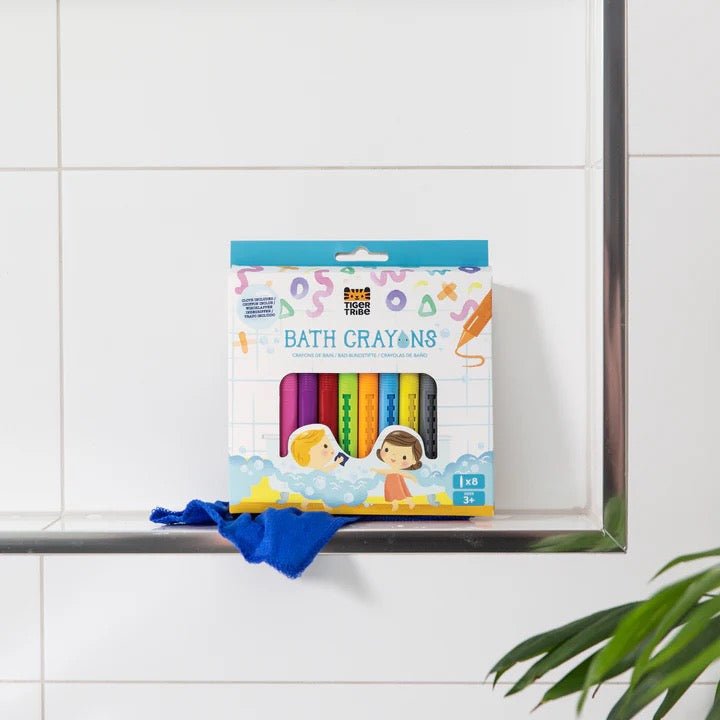 Tiger Tribe Bath Crayons – 8 Stifte mit Reinigungstuch | ab 3 Jahren - Sausebrause Shop