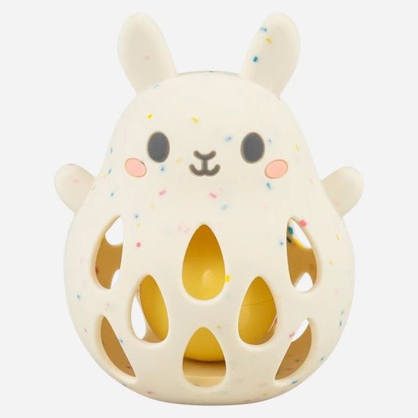 Tiger Tribe Silikon - Rassel Bunny – babygerechtes Greifspielzeug - Sausebrause Shop