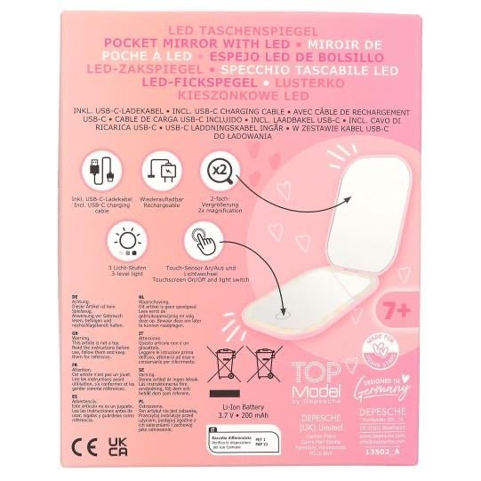 TOPModel LED Taschenspiegel BEAUTY and ME USB - C wiederaufladbar - Sausebrause Shop