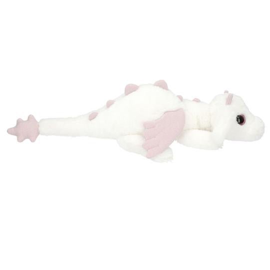 TOPModel Stofftier Plüsch Drache weiß mit rosa Flügeln - Sausebrause Shop