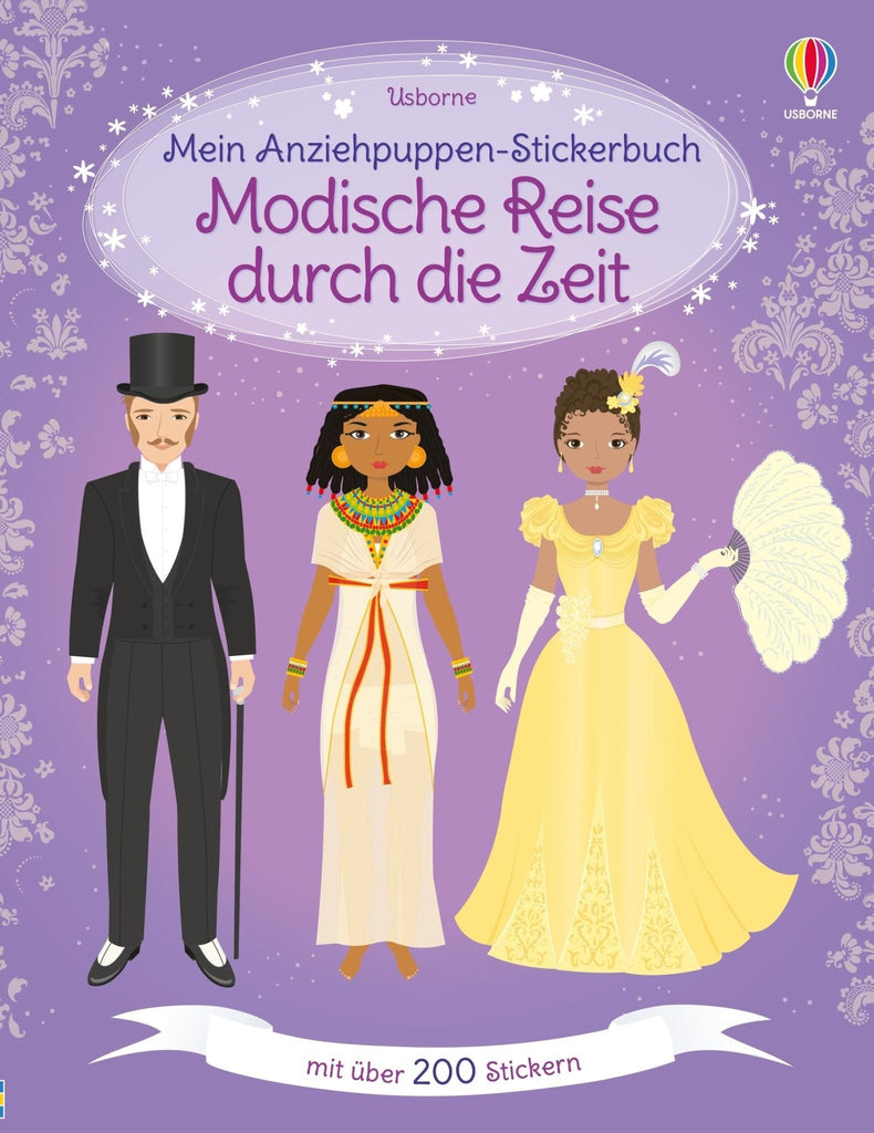 Usborne Mein Anziehpuppen - Stickerbuch Modische Zeitreise - Sausebrause Shop