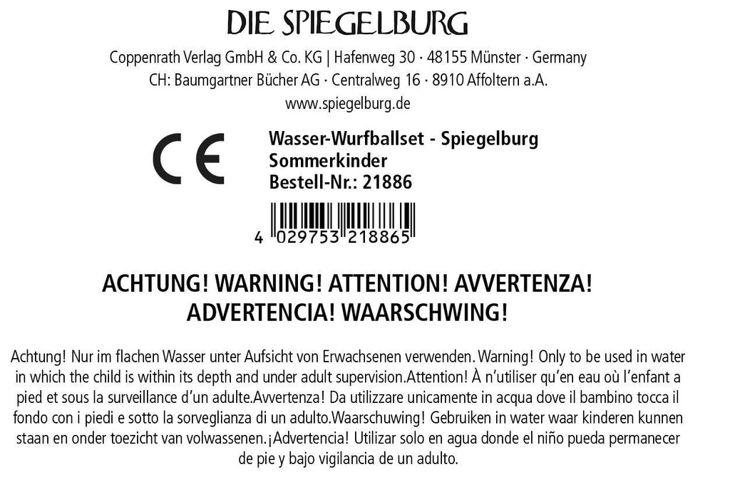 Wasser Wurfball - Set Spiegelburg Sommerkinder - Sausebrause Shop