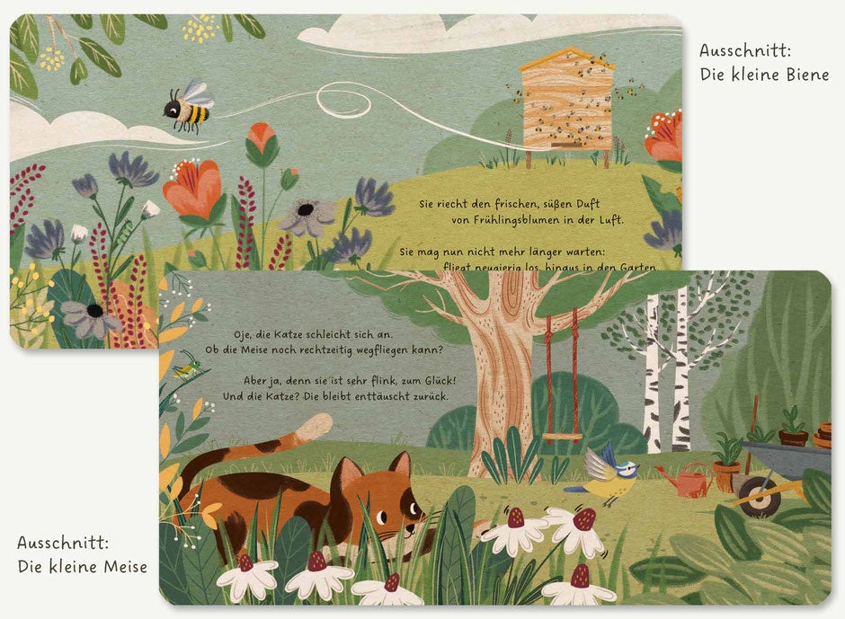 54 Illustration Pappebuch Meine Gartenfreunde - die kleine Biene - Sausebrause Shop