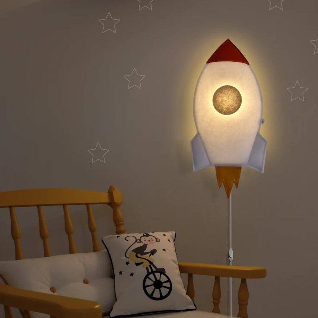 Buokids Kinderzimmer Wandlampe Weltraumrakete - Sausebrause Shop