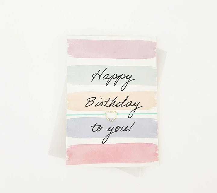 By Vivi Armband-Karte Happy Birthday Colorful Stripes - Sausebrause Shop