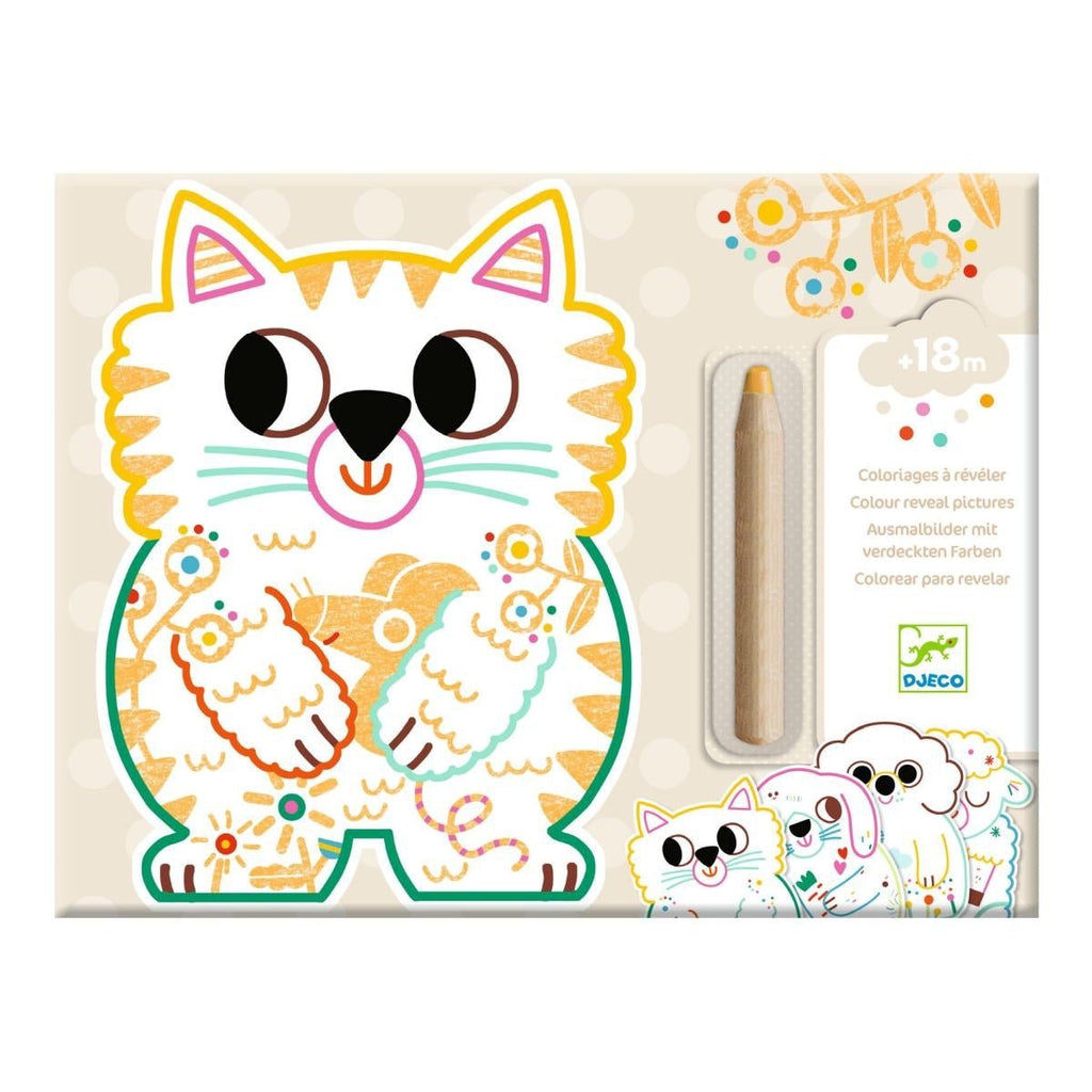 Djeco Ausmalbilder Tiere mit Zauberstift für Kinder ab 18 Monate - Sausebrause Shop